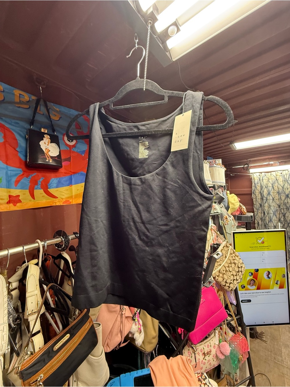 a new day Black Scoop Neck Tank Top